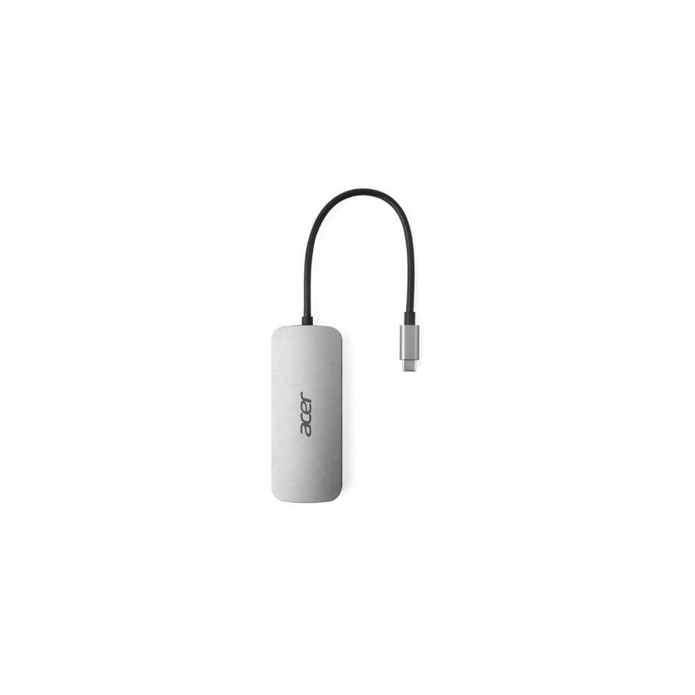 acer 7in1 type c dongle alámbrico usb 3.2 gen 1 (3.1 gen 1) type-c plata