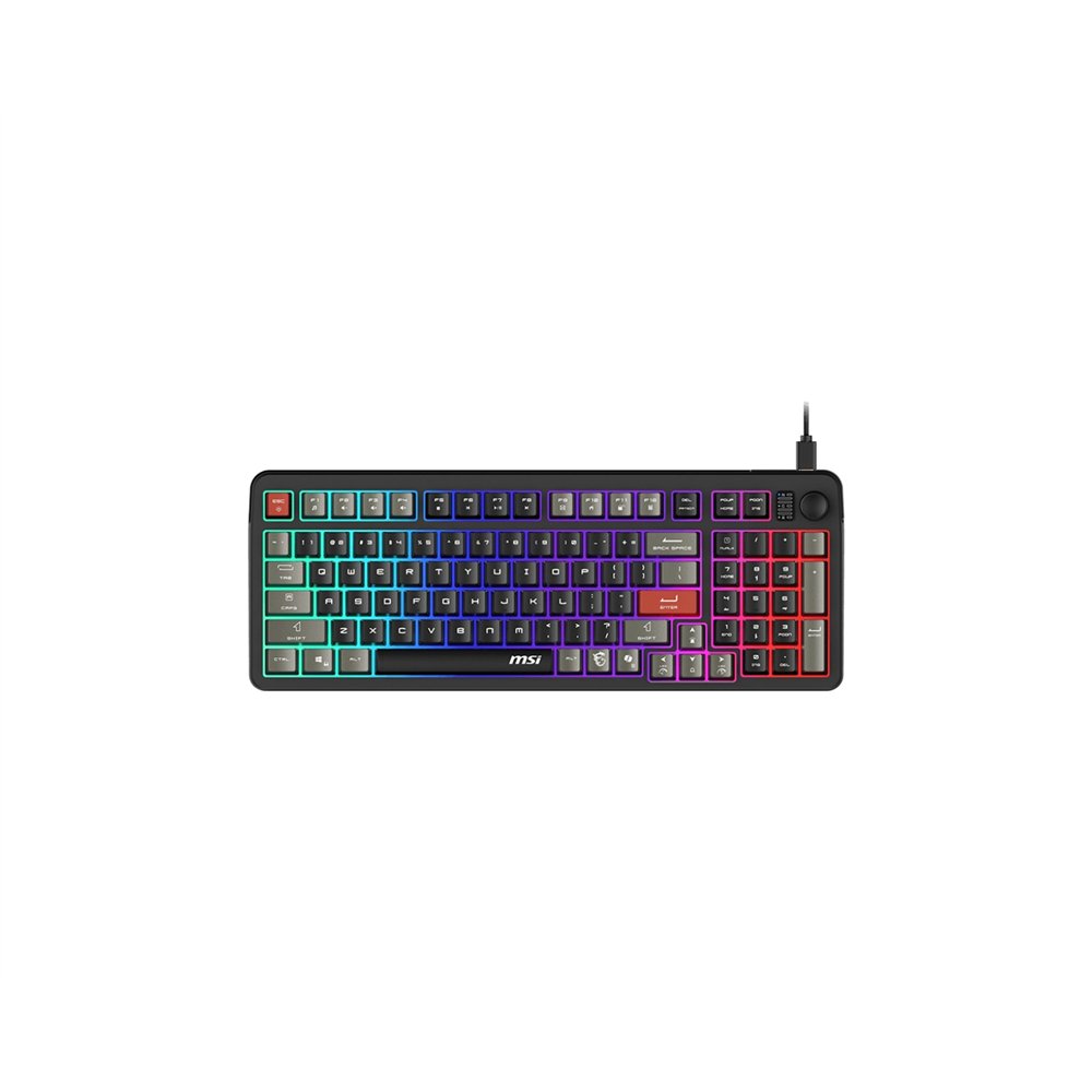 msi forge gk110 teclado juego usb qwerty español negro