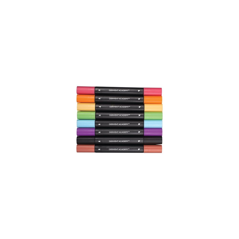 derwent academy marcador 8 pieza(s) punta de cincel multicolor