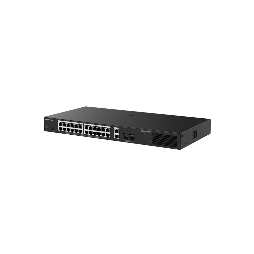 ruijie networks rg-es228gs-lp switch gestionado l2 gigabit ethernet (10/100/1000) energía sobre ethernet (poe) escritorio negro