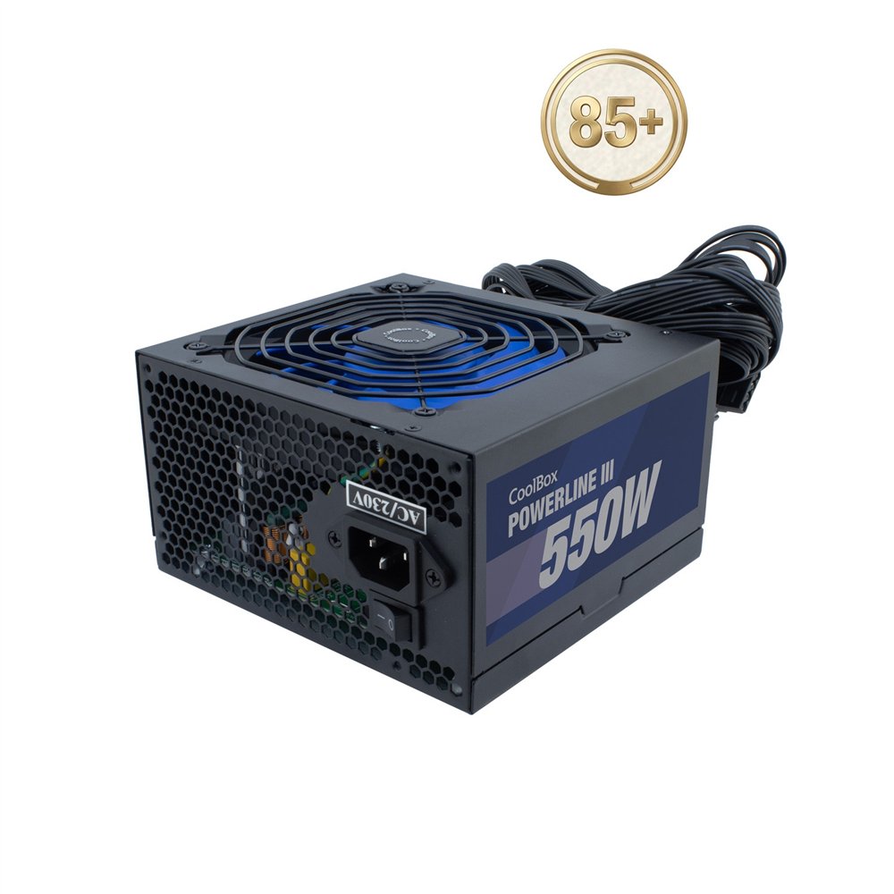 coolbox fuente de alimentacion atx powerline iii 550w 85%efi