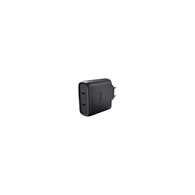 trust maxo cargador gan usb-c de 2 puertos de 65 w - negro