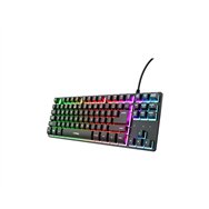 trust gxt 833 thado tkl teclado juego usb qwerty español negro