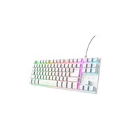 trust gxt 833w thado tkl teclado juego usb qwerty español blanco