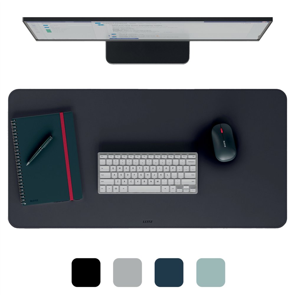 leitz 53820095 protector de escritorio cloruro de polivinilo (pvc) negro
