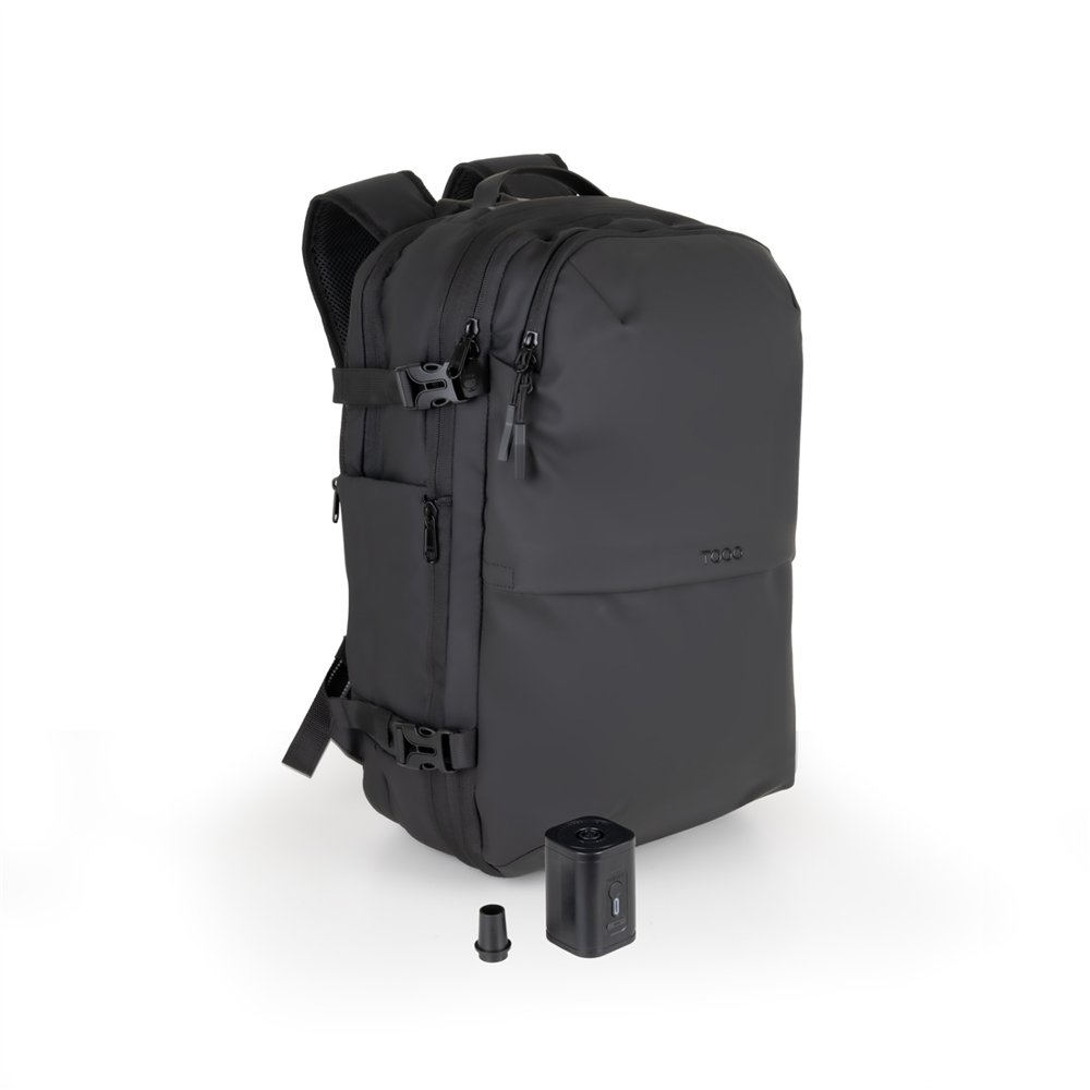 tooq mochila de viaje con sistema de compresión al vacío y bomba de aire
