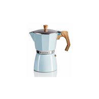 haeger moka pot 6 cafetera italiana azul