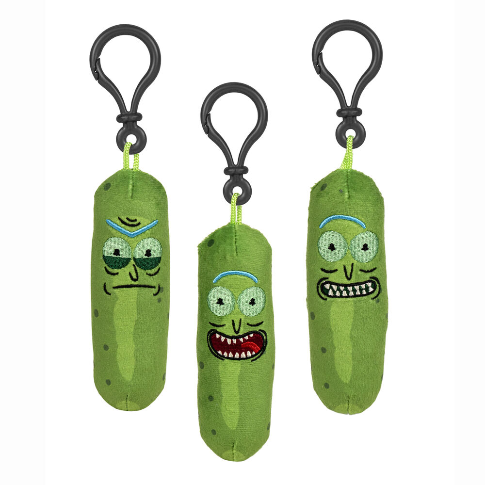 llavero peluche pickle rick & morty 10cm surtido