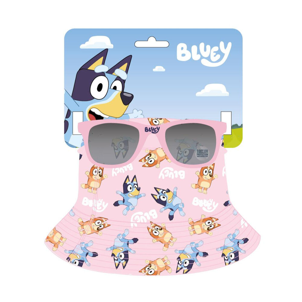 gorro pescador + gafas sol bluey