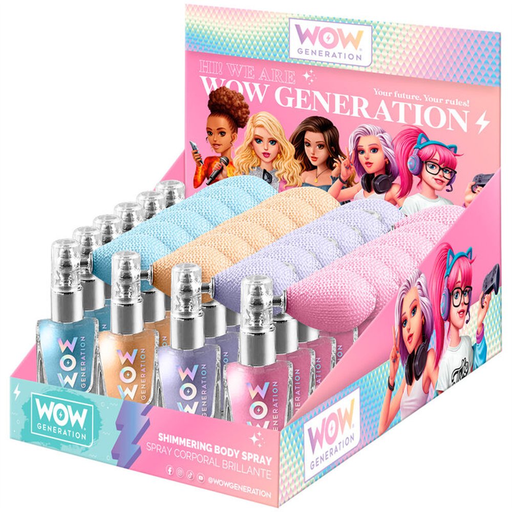 spray corporal brillantina wow generation surtido