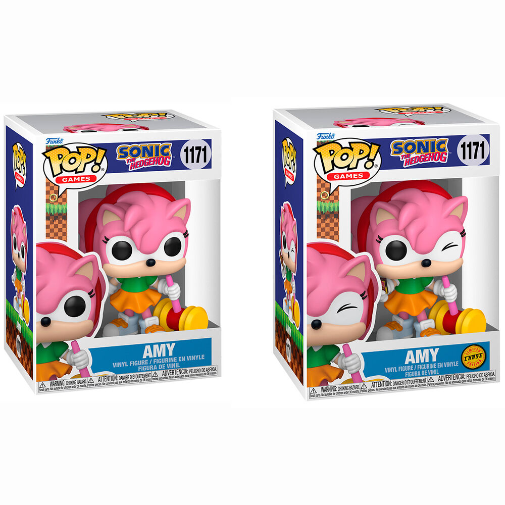 figura pop sonic the hedgehog amy 5 + 1 chase