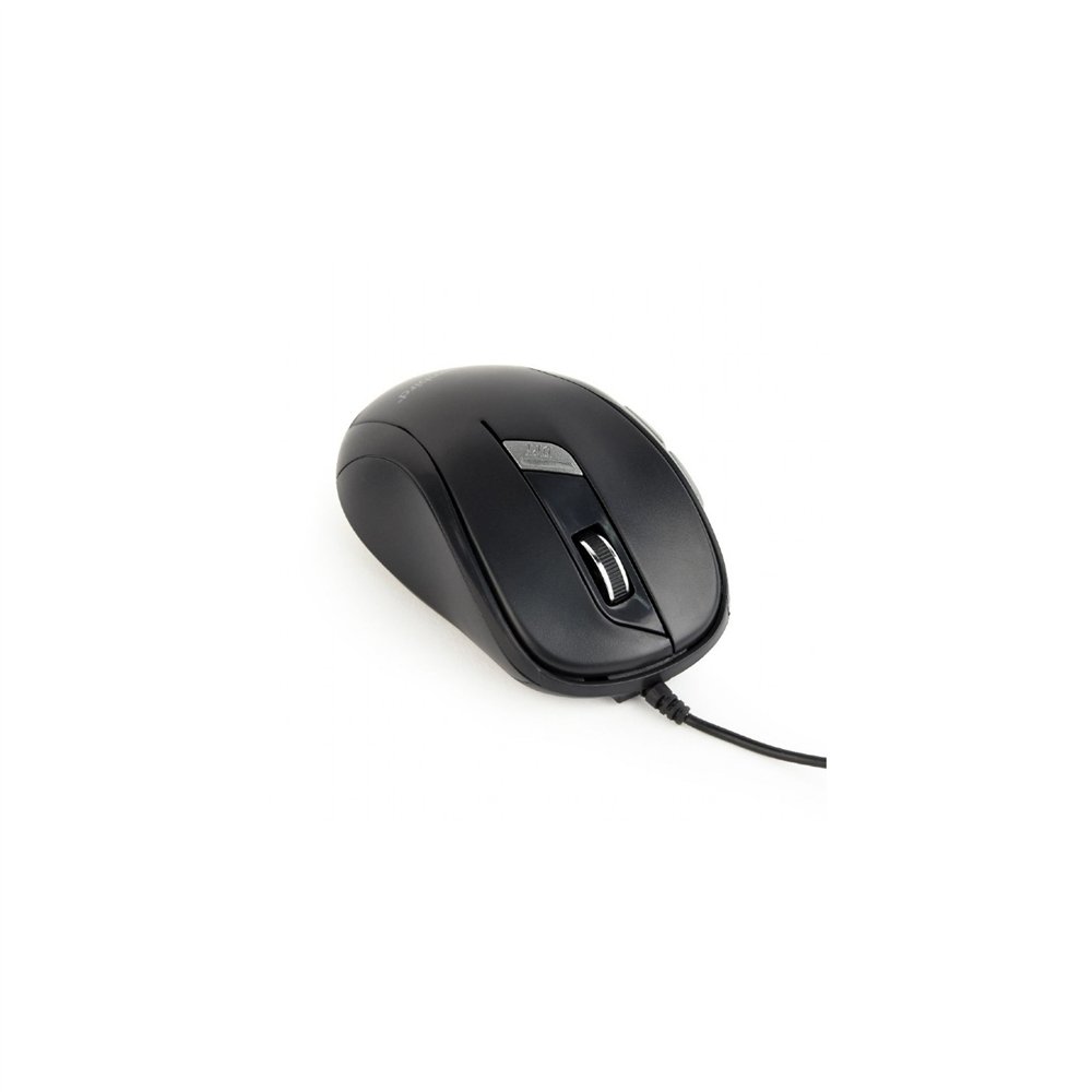 gembird mus-6b-01 raton ambidextro usb tipo a optico 1600dpi negro
