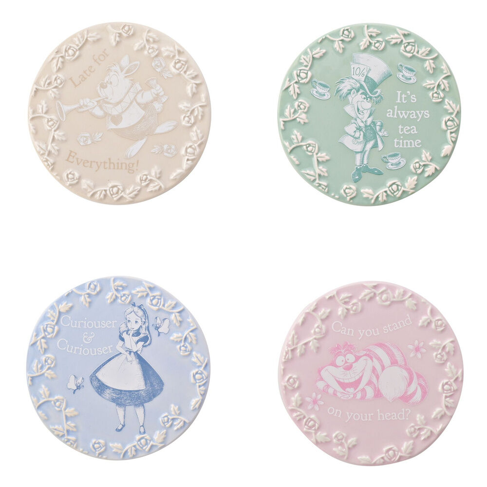 set 4 posavasos alicia en el pais de las maravillas disney
