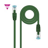 nanocable cable de red cat.7 600mhz lszh sftp pimf awg26, verde, 30 cm