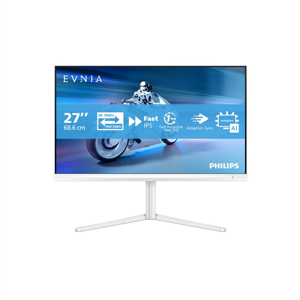 philips evnia 5000 pantalla para pc 68,6 cm (27") 3840 x 2160 pixeles 4k ultra hd lcd blanco