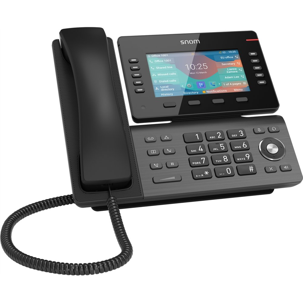 snom d865 teléfono ip gris tft wifi