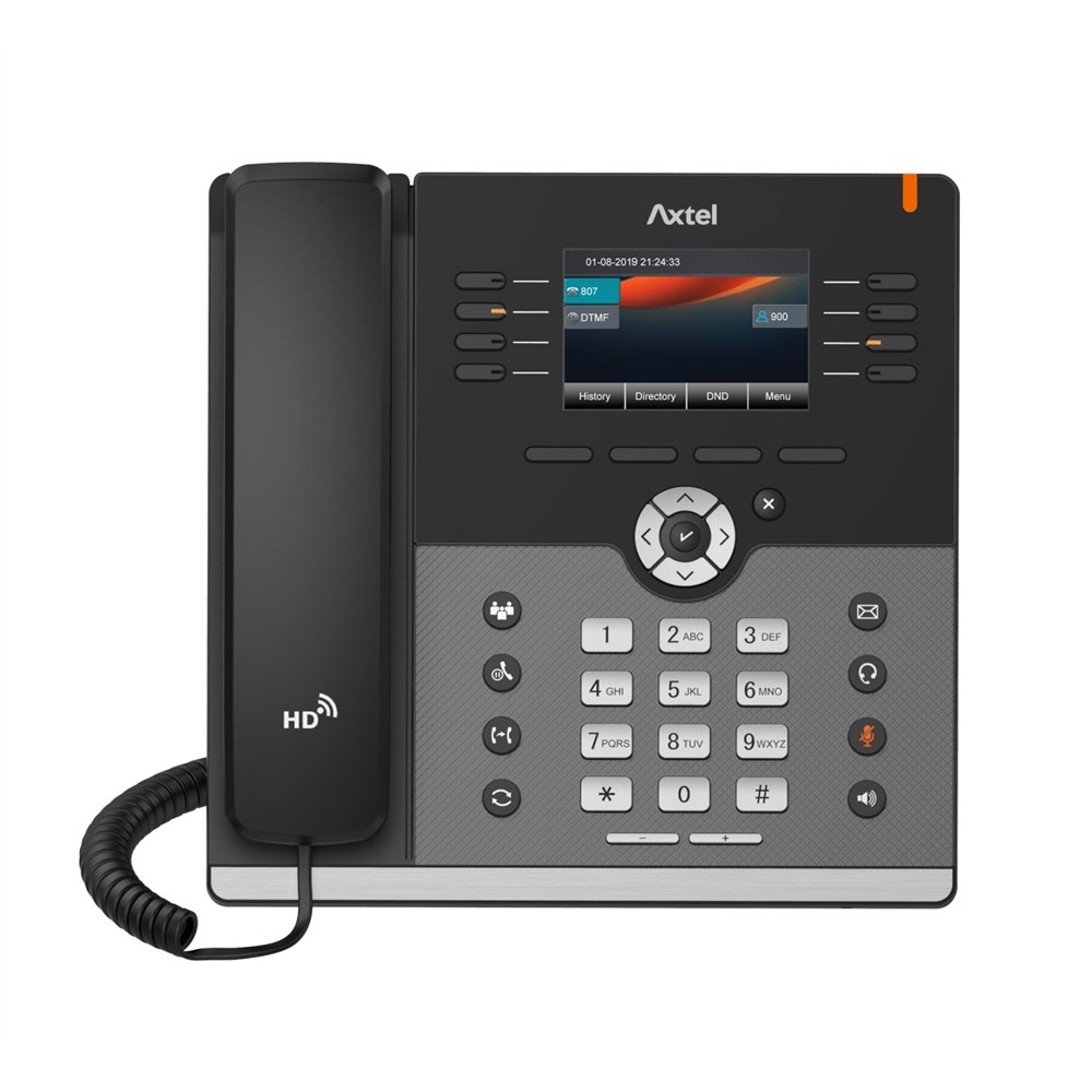 axtel ax-500w teléfono ip negro 16 líneas lcd wifi