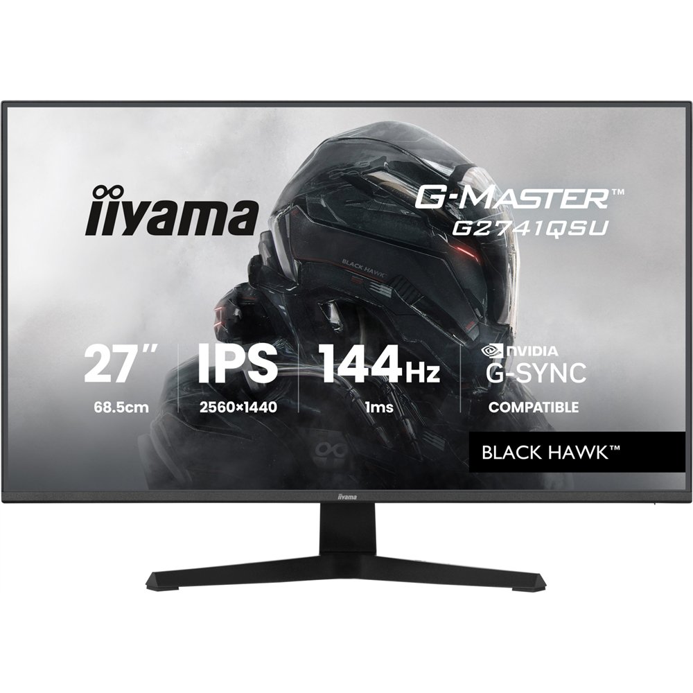 iiyama g-master g2741qsu-b1 pantalla para pc 68,6 cm (27") 2560 x 1440 pixeles 4k ultra hd qled negro
