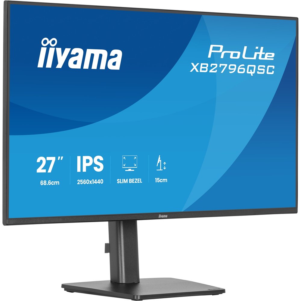 iiyama prolite xb2796qsc-b1 pantalla para pc 68,6 cm (27") 2560 x 1440 pixeles quad hd led negro