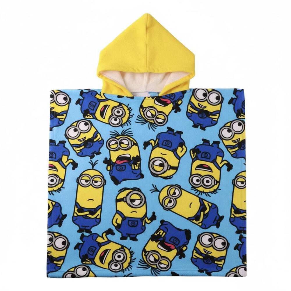 poncho toalla minions microfibra