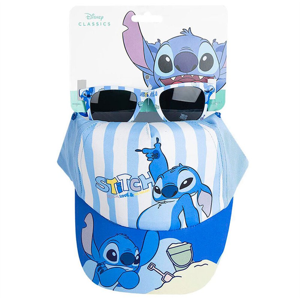 set gorra + gafas sol stitch disney