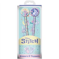lapiz con topper borrador angel & stitch disney