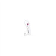 nanocable regleta con interruptor 4 tomas de corriente blanca