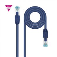 nanocable cable de red cat.7 600mhz lszh sftp pimf awg26, azul, 2 m
