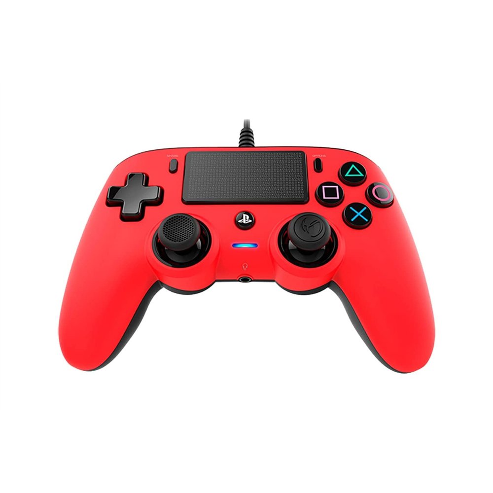 nacon compact controller wired para ps4 rojo