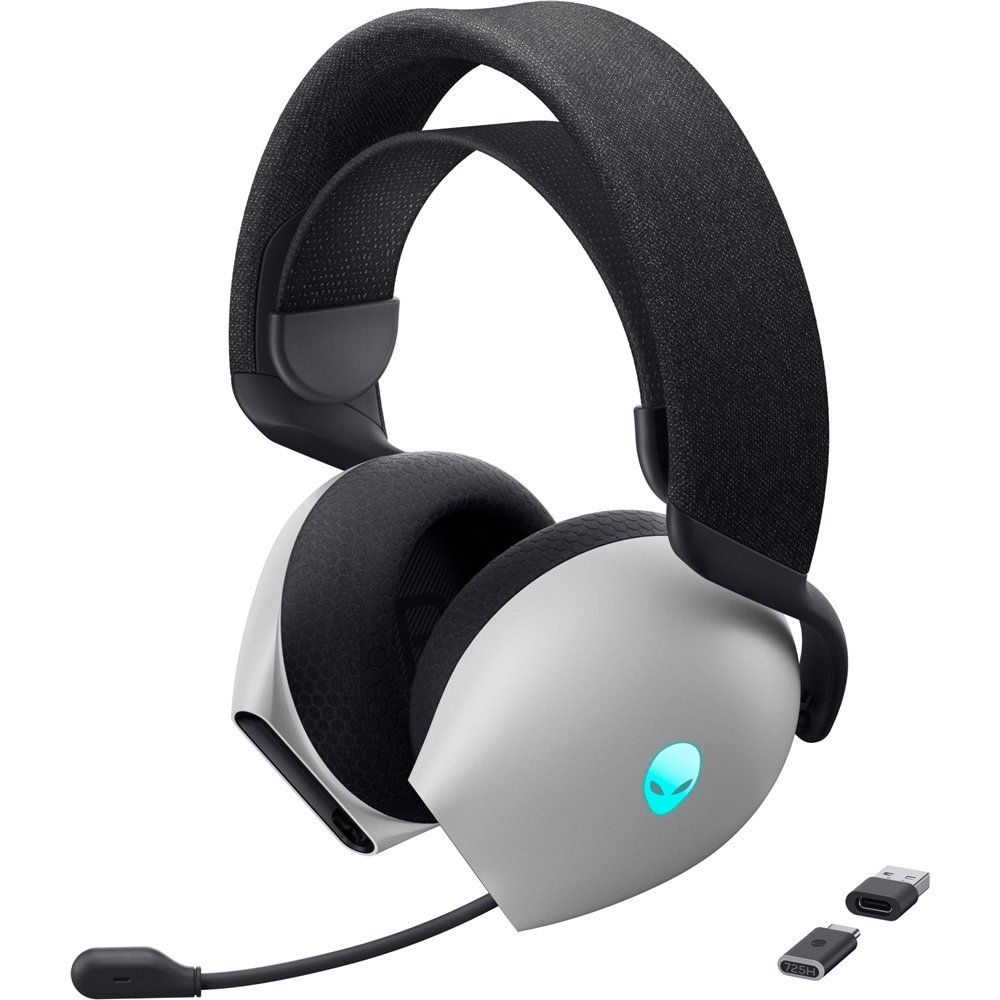 alienware aw725h auriculares inalámbrico y alámbrico diadema juego usb tipo c bluetooth negro, blanco