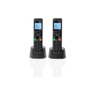 motorola dot202 twin teléfono dect identificador de llamadas negro