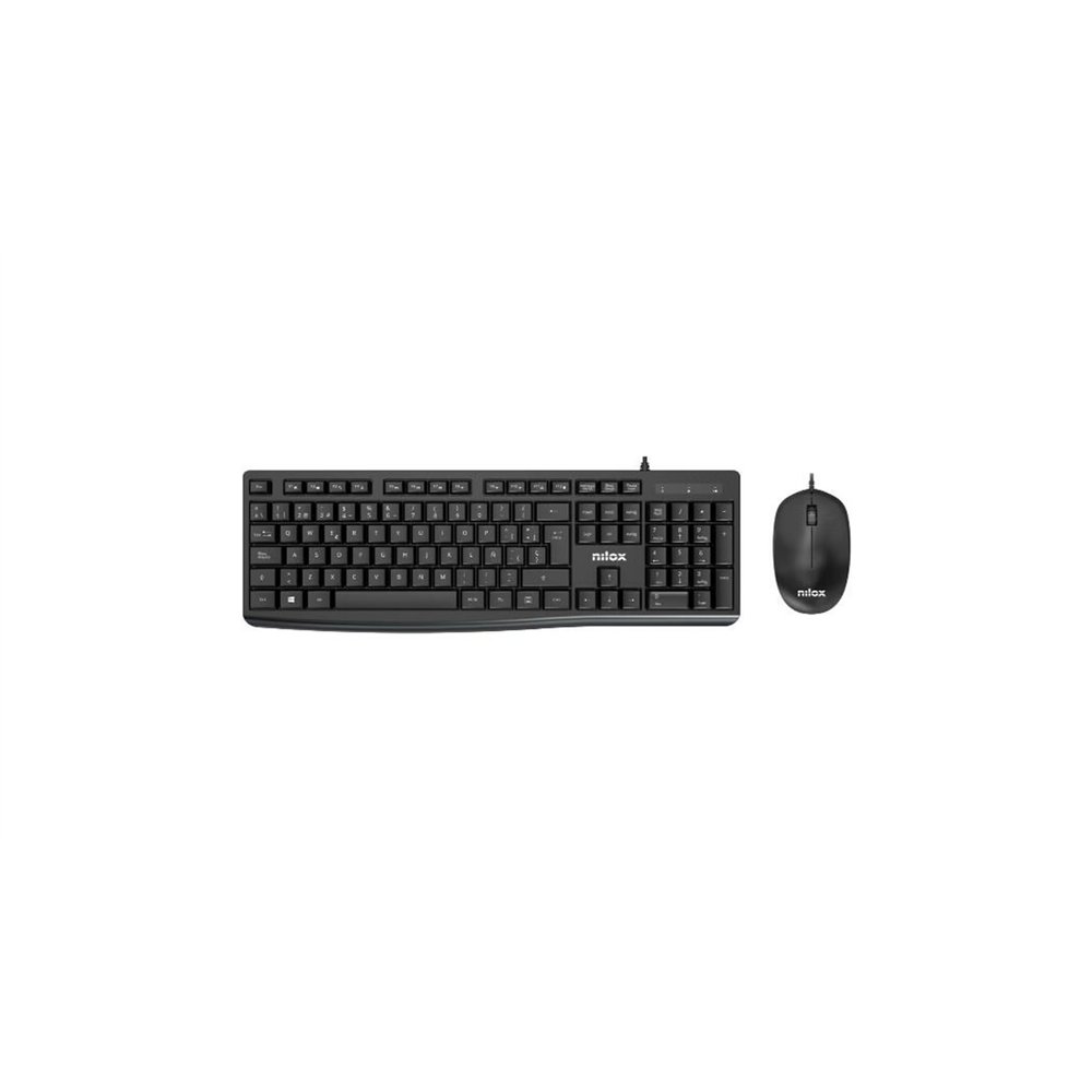 nilox nxkme0012 teclado ratón incluido universal usb qwerty español negro