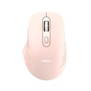 nilox raton dual wireless 1600 dpi rosa ratón oficina bluetooth + usb type-a óptico