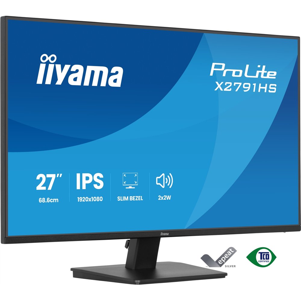 iiyama prolite x2791hs-b1 pantalla para pc 68,6 cm (27") 1920 x 1080 pixeles full hd led negro