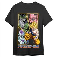 camiseta villains & goku dragon ball z adulto