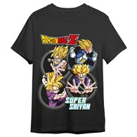 camiseta super saiyans dragon ball z adulto