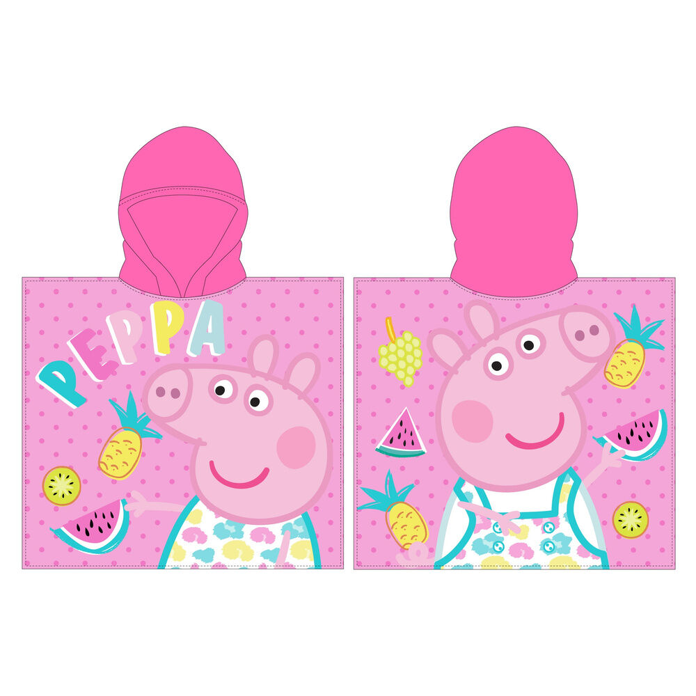 poncho toalla peppa pig microfibra