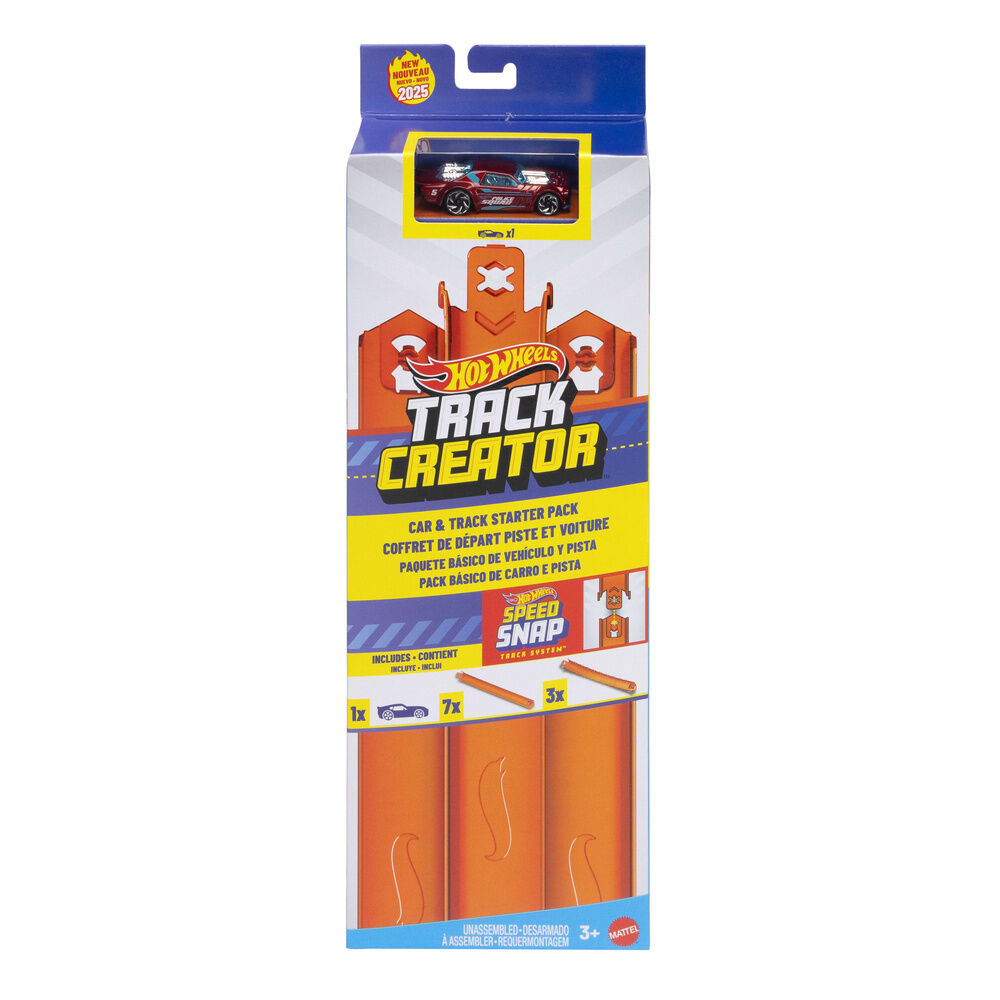 set basico track builder + coche hot wheels