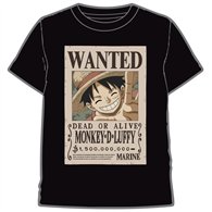 camiseta wanted luffy one piece adulto