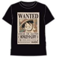 camiseta wanted luffy one piece adulto