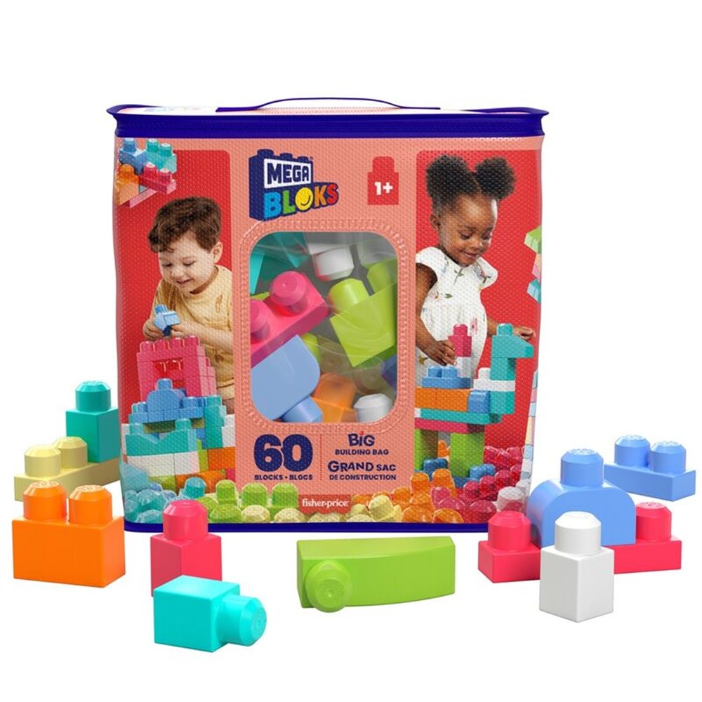 bolsa mega bloks rosa 60pzs