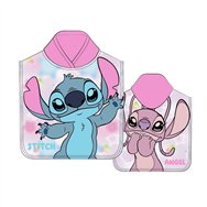 poncho toalla angel & stitch disney microfibra