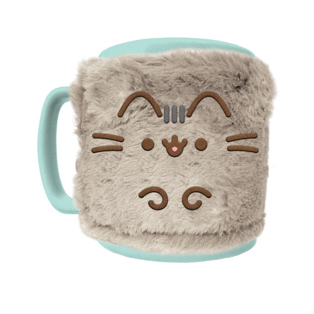 taza funda de peluche pusheen 440ml