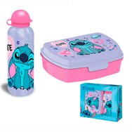 set cantimplora aluminio + sandwichera stitch disney