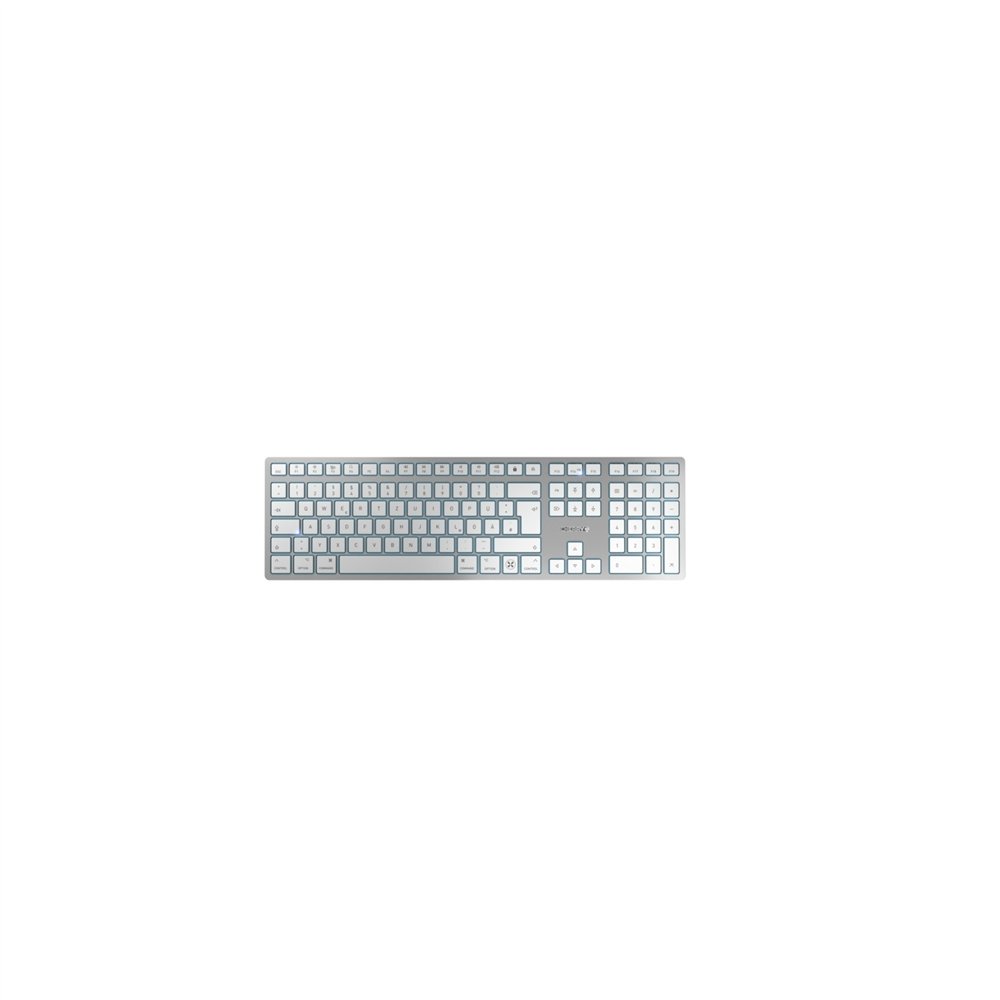 cherry kw 9100 slim for mac teclado usb + bluetooth qwertz alemán plata