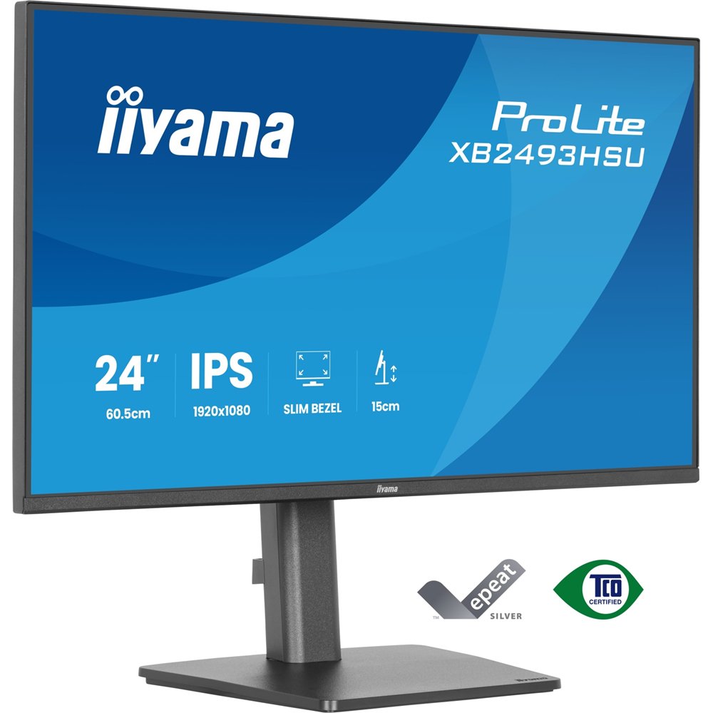 iiyama prolite xb2493hsu-b1 pantalla para pc 60,5 cm (23.8") 1920 x 1080 pixeles full hd led negro