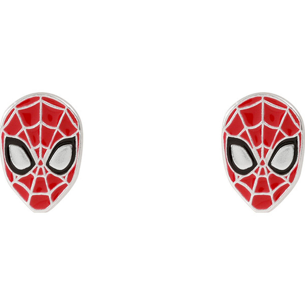 pendientes spiderman marvel plata