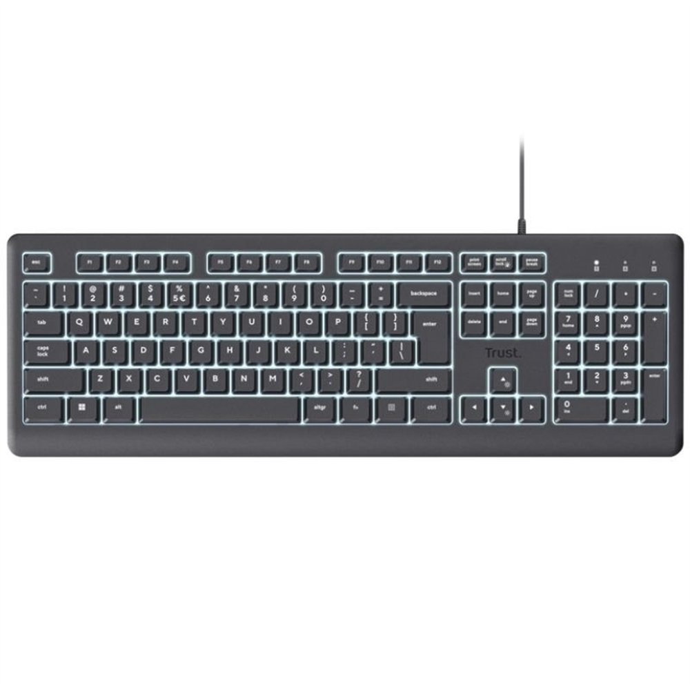 teclado trust primo usb illuminated black