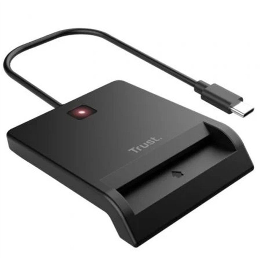 lector de tarjetas dni trust primo dni usb-c/usb-a black