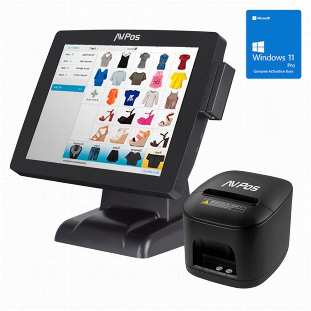 pack tpv avpos k3000 15 i5/8gb/128gb/wifi/bluetooth/lan 1000/w11p + tc15 usb